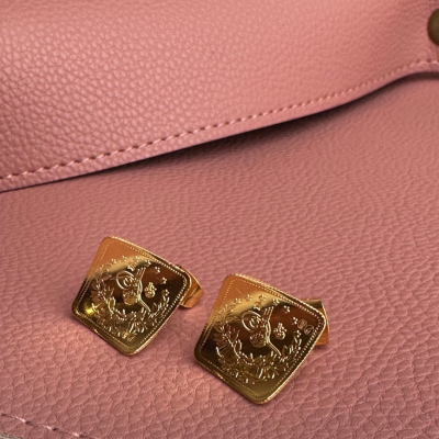 Original Quarter Lira Square Earrings