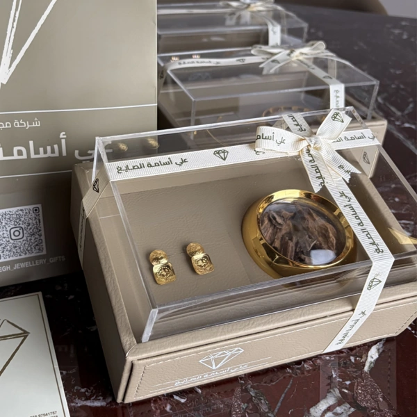Two Original Bent 1/4 Lira Earrings + Bukhor