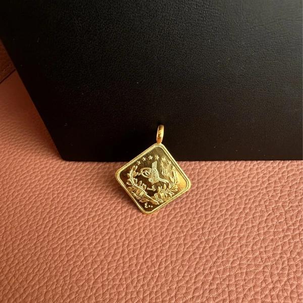 Original 1/4 Lira Squared Pendant 