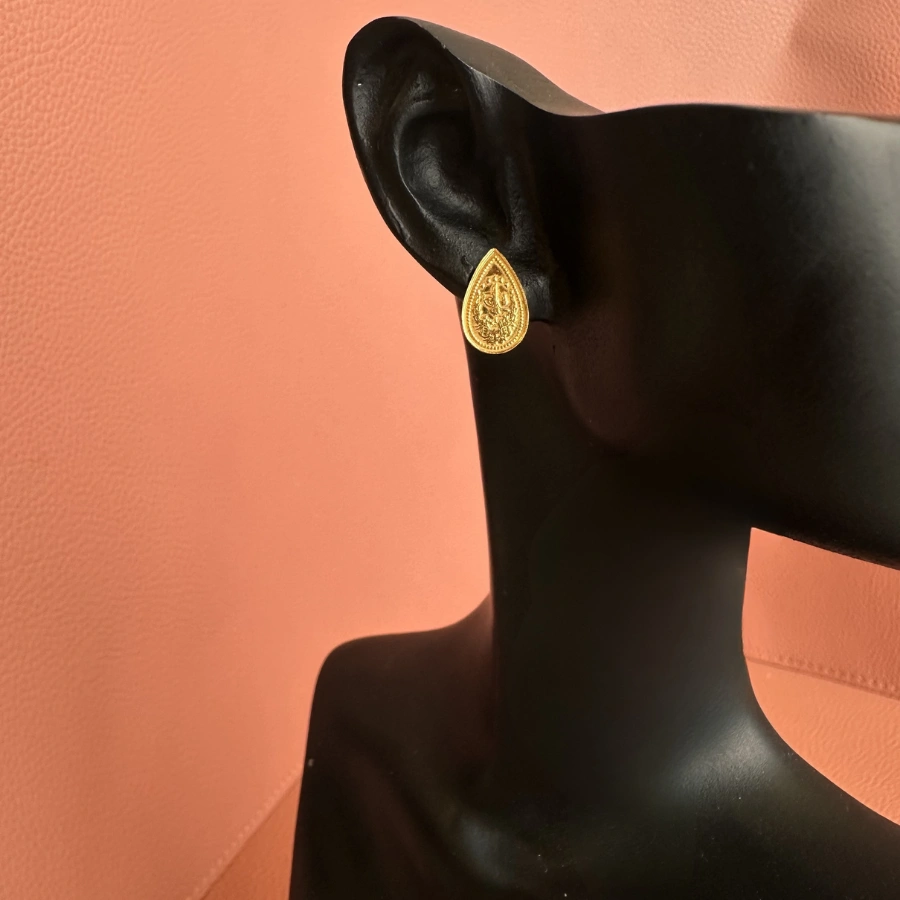 TearDrop Original Bent 1/4 Lira Earrings ( Medical Closer)