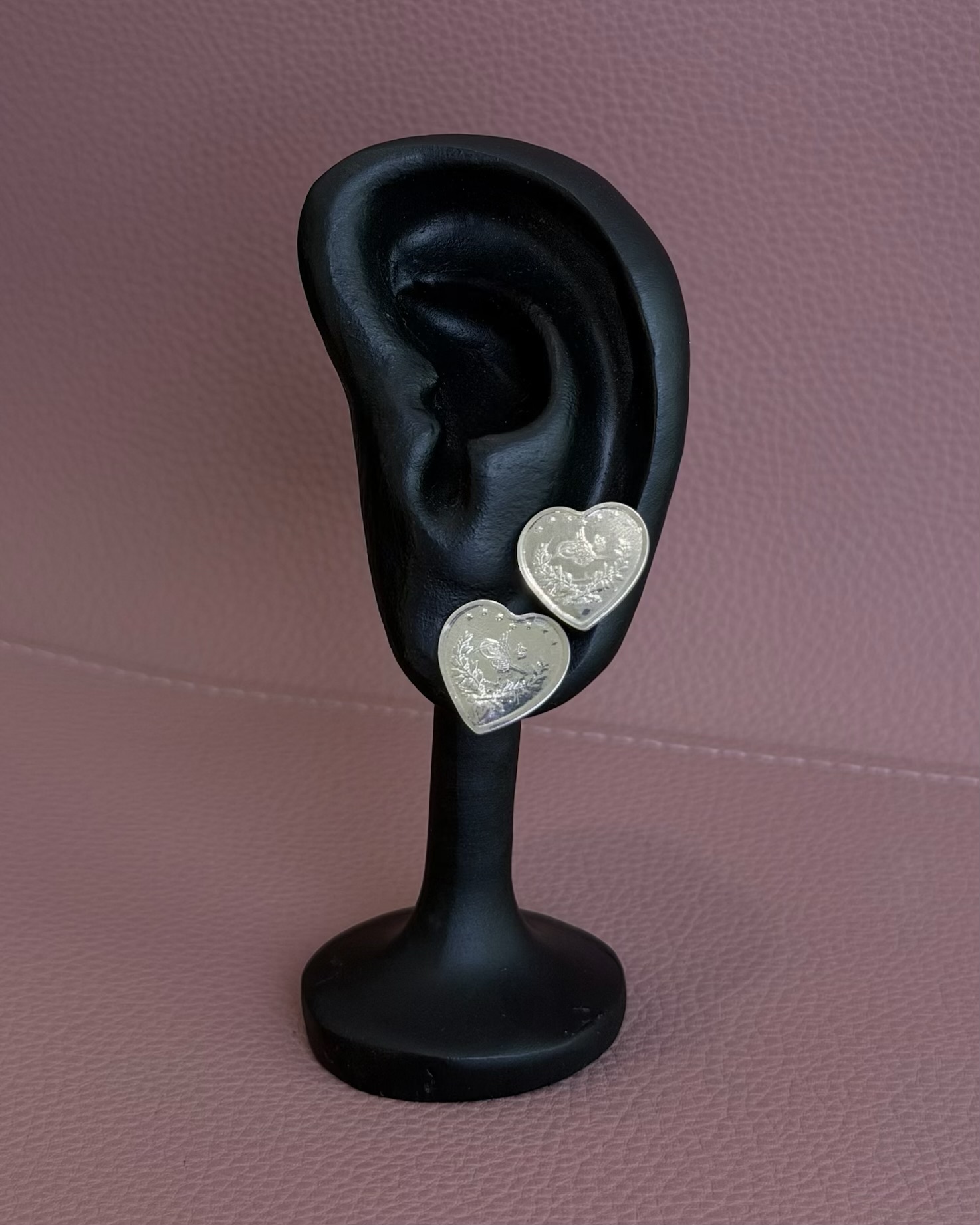 Heart Silver Earings ( medical clip )